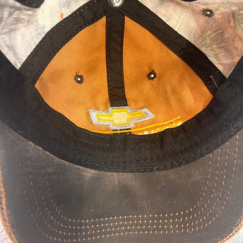 Chevrolet Fayetteville Mens Brown OC Hat Mossy Oak Camo Waxed Look OSFM